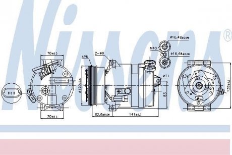 Компрессор кондиционера NISSENS 89258