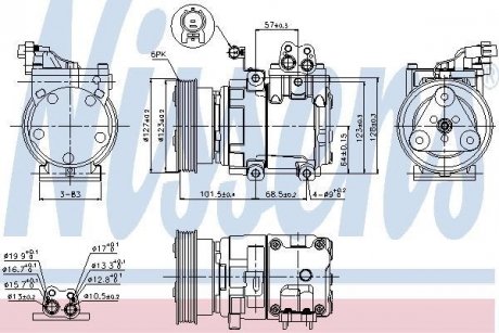 Компрессор кондиционера NISSENS 89262