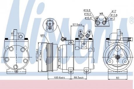 Компрессор кондиционера NISSENS 89270