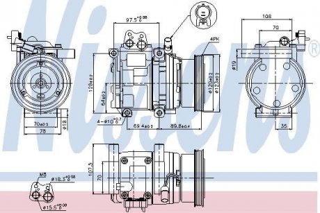 Компресор кондиціонера NISSENS 89290 (фото 1)