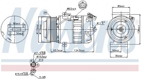 Компрессор кондиционера, 2.3dCi 10- NISSENS 89313