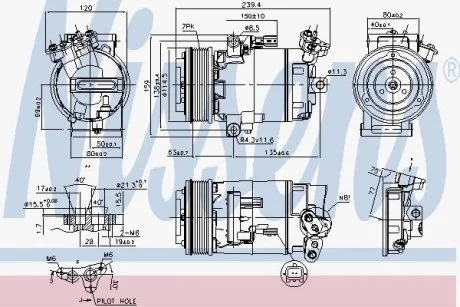 Компрессор кондиционера QASHQAI 07-.. NISSENS 89346