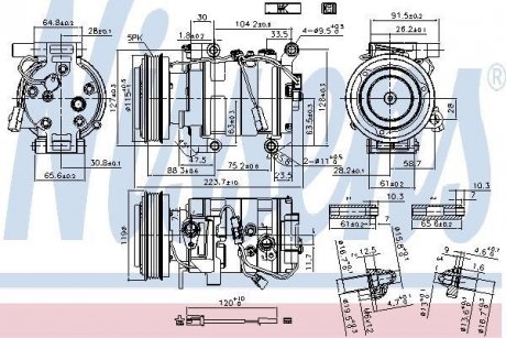 Компрессор кондиционера NISSENS 89351