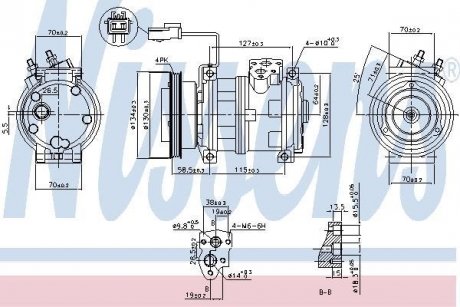 Компресор кондицiонера NISSENS 89382