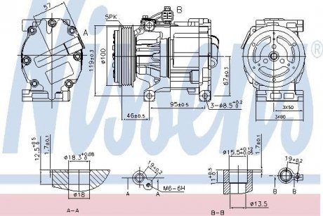 Компрессор кондиционера NISSENS 89405