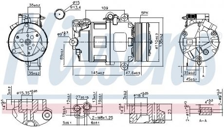 Компрессор кондиционера BMW NISSENS 89422 (фото 1)