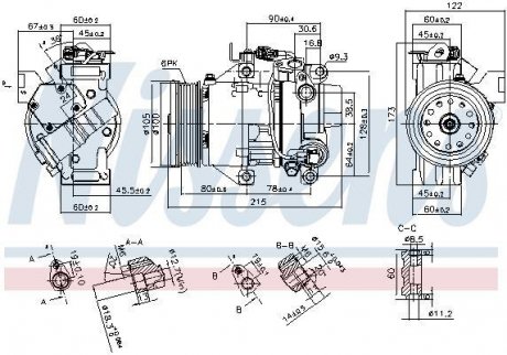 Компрессор кондиционераAURIS 07-.. NISSENS 89443