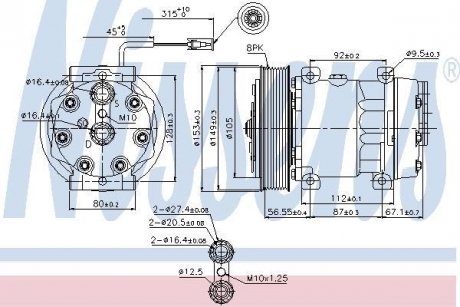 Компрессор кондиционера NISSENS 89458