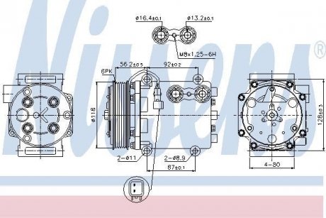 Компресор кондицiонера NISSENS 89551