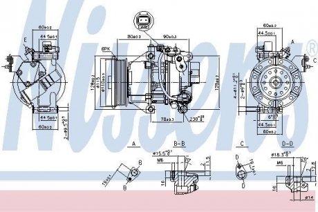 Компресор кондицiонера NISSENS 89554