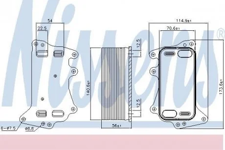 Радіатор масла, двигательное масло NISSENS 90627