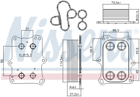 Радиатор смазки NISSENS 90969