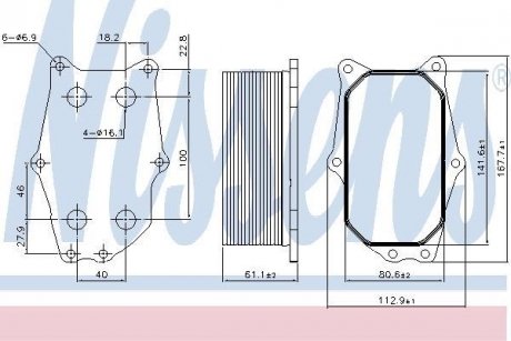 Радиатор смазки NISSENS 90987