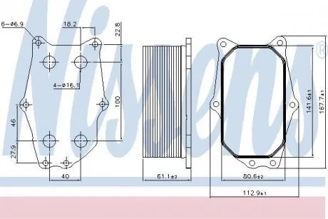 Радиатор смазки NISSENS 90987
