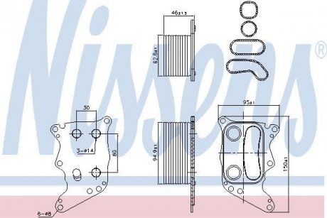 Радиатор масла NISSENS 90991