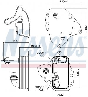 Охолоджувач мастила NISSENS 90996