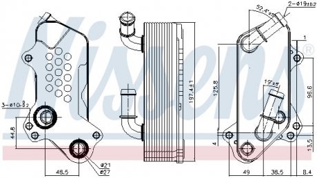 Радиатор смазки NISSENS 91126