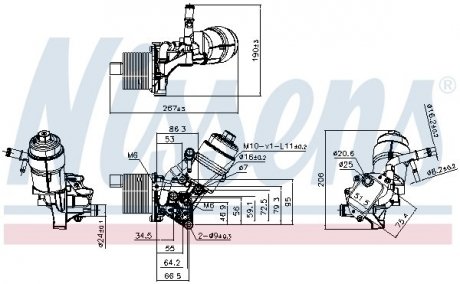 Радиатор масляный OPEL ASTRA J 10-/ADAM 13- NISSENS 91161