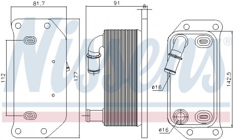 Масляний охолоджувач NISSENS 91188