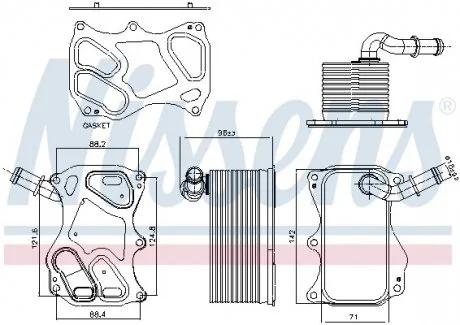 Радіатор масляний NISSENS 91270