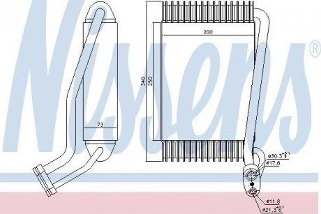 Випаровувач кондиціонера NISSENS 92144