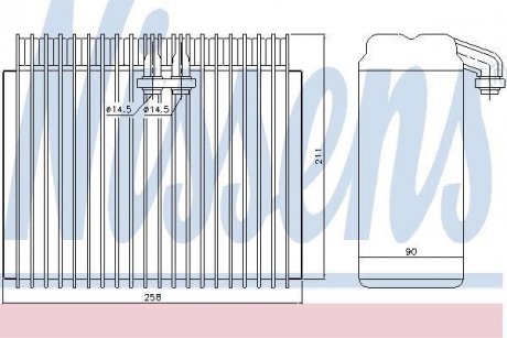 Випаровувач кондиціонера NISSENS 92171