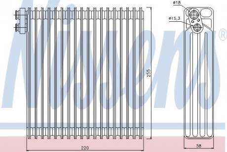 Испаритель кондиционера NISSENS 92283