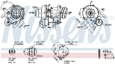 Турбокомпресор (Новий, з набором прокладок) MERCEDES SPRINTER 3,5-T (B906), SPRINTER 3-T (B906), SPRINTER 4,6-T (B906), SPRINTER 5-T (B906), VITO / MIXTO (W639), VITO (W639) 2.1D/2.2D 09.03- NISSENS 93059