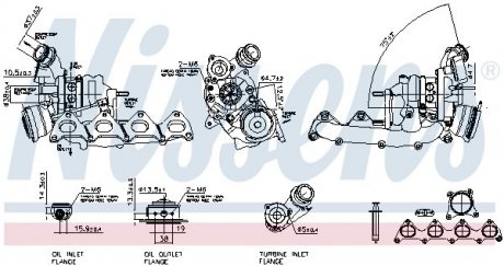 TURBOSPRКЇARKA AUDI A1 A3/SEAT ALTEA LEON TOLEDO IV/SKODA OCTAVIA II RAPID SUPERB II YETI/VW EOS GOLF V VI JETTA III IV PASSAT 1,4TSI 07- NISSENS 93112 (фото 1)