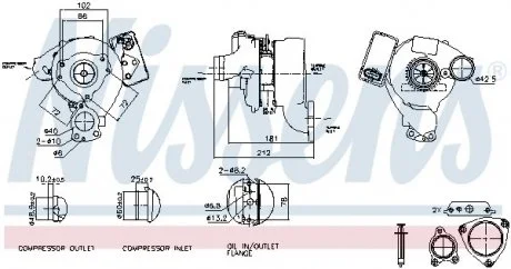 TURBOSPRКЇARKA DB C-KLASA /W203/ 00- NISSENS 93115
