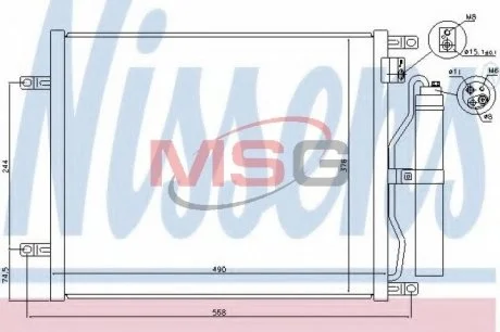 Радиатор кондиционера NISSENS 940070