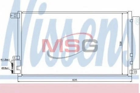 Фото радиатор кондиционера NISSENS 940095 Радиатор кондиционера NISSENS 940095