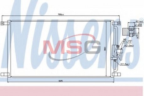 Радиатор кондиционера NISSENS 940104