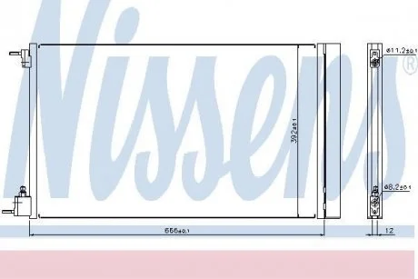 Фото радиатор кондиционера NISSENS 940124 Радиатор кондиционера NISSENS 940124