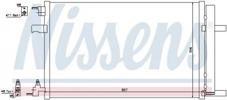 Фото радиатор кондиционера NISSENS 940135 Радиатор кондиционера NISSENS 940135