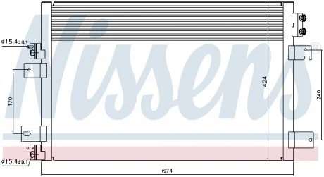 Радіатор кондиціонера NISSENS 940151