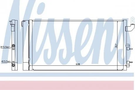 Фото радиатор кондиционера NISSENS 940173 Радиатор кондиционера NISSENS 940173