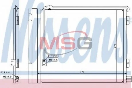 Радиатор кондиционера NISSENS 940179