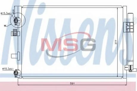 Фото радиатор кондиционера NISSENS 940182 Радиатор кондиционера NISSENS 940182
