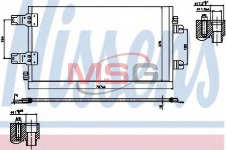 Радіатор кондиціонера NISSENS 940186