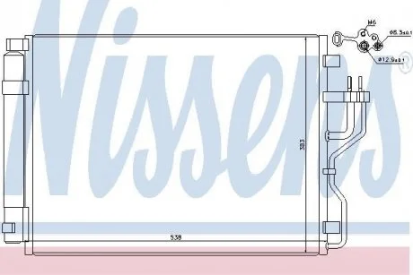 Фото радиатор кондиционера NISSENS 940207 Радиатор кондиционера NISSENS 940207