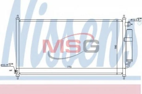 Фото радиатор кондиционера NISSENS 940237 Радиатор кондиционера NISSENS 940237