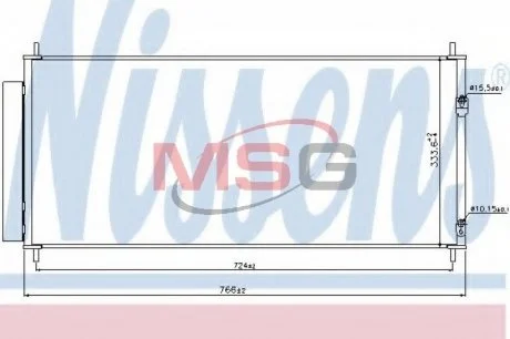 Фото радіатор кондиціонера NISSENS 940240 Радіатор кондиціонера NISSENS 940240