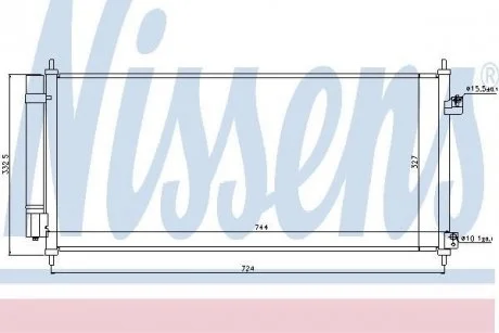 Фото радіатор кондиціонера NISSENS 940241 Радіатор кондиціонера NISSENS 940241
