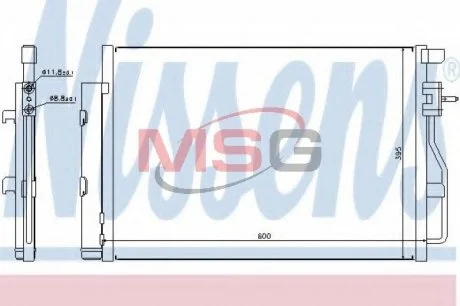 Фото радіатор кондиціонера NISSENS 940246 Радіатор кондиціонера NISSENS 940246