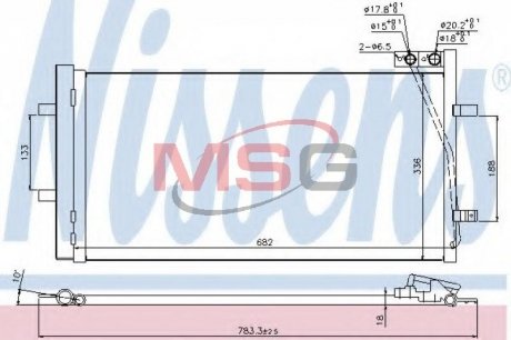 Радиатор кондиционера (с осушителем) NISSENS 940255 (фото 1)