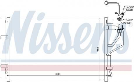 Радіатор кондиціонера NISSENS 940268