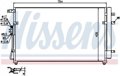 Радіатор кондиціонера NISSENS 940269