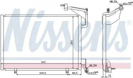 Радіатор кондиціонера NISSENS 940285