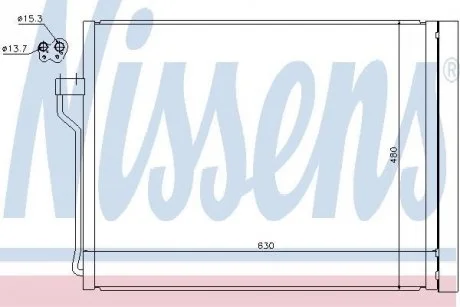 Фото конденсер кондиціонера NISSENS 940288 Конденсер кондиціонера NISSENS 940288